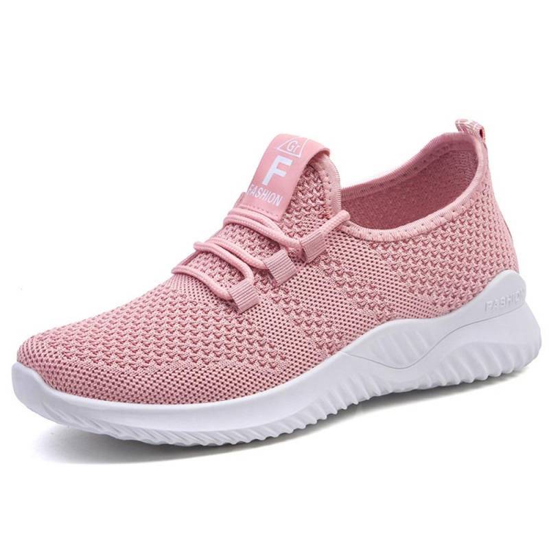 Schuhe für Damen Casual Fashion Laufschuhe Fliegende Damen Atmungsaktive Damenschuhe Weiche Sohle Trend Sneakers Damen 41 rosa von Joom DACH