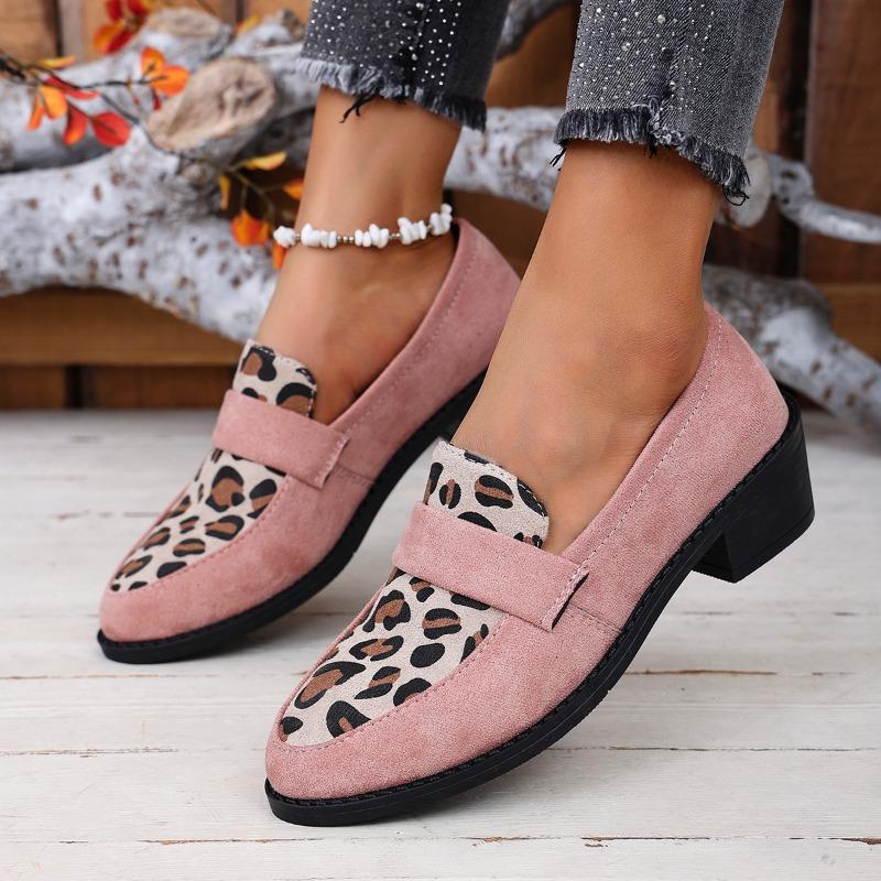 Schuhe für Damen Slipper Damen High Heels Mode Leopardenmuster Lässige Pumps Damen Heißer Verkauf Übergröße Absätze Damen 37 rosa von Joom DACH
