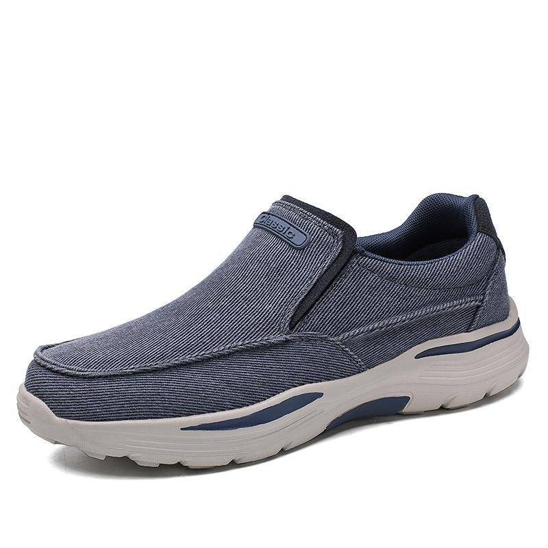 Schuhe für Herren Lässige Sommerschuhe Leichte Canvas Atmungsaktive Slipper Herren Neu Männlich Outdoor Walking Sneaker Große Größe 40 blau von Joom DACH