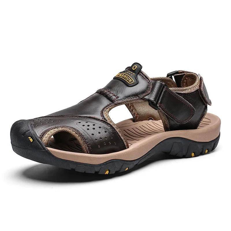 Schuhe für Herrensandalen aus echtem Leder Original Herrensandalen Modelle Herren weiche Sandalen bequeme Herrensandalen Hausschuhe 38 von Joom DACH