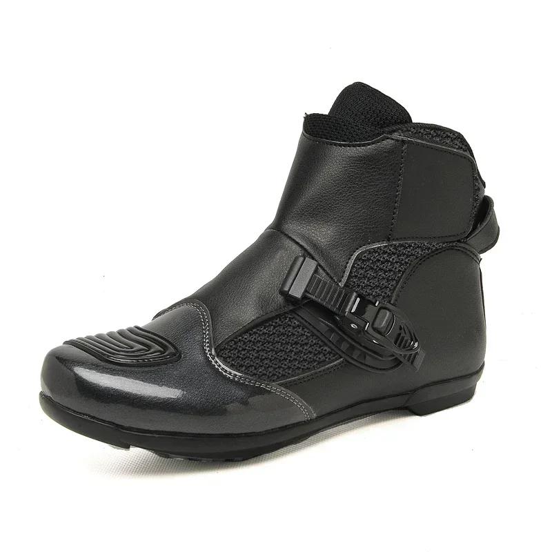 Schuhe für Motorrad-Enthusiasten Neue Motorradstiefel Herren rutschfeste atmungsaktive Turnschuhe Outdoor-Reitstiefel aus Leder 44 von Joom DACH