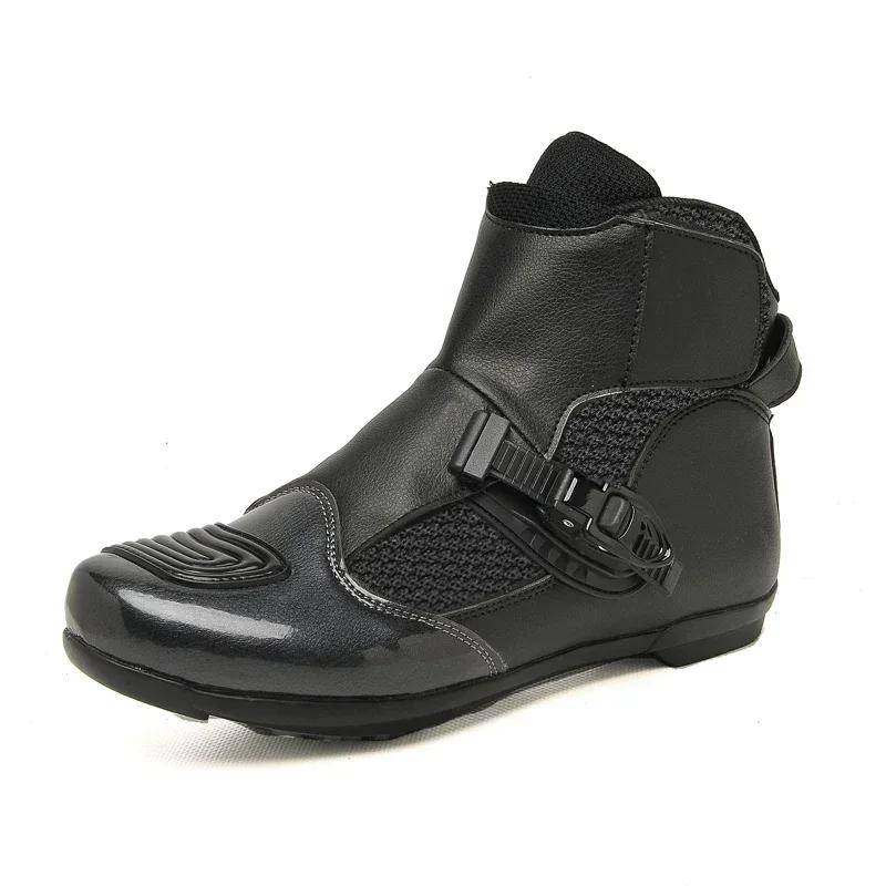 Schuhe für Motorrad-Enthusiasten Neue Motorradstiefel Herren rutschfeste atmungsaktive Turnschuhe Outdoor-Reitstiefel aus Leder 44 von Joom DACH