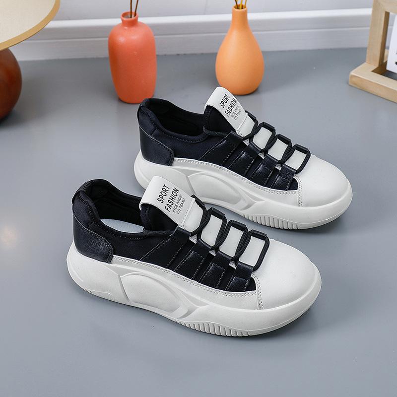 Schuhe im koreanischen Stil Weiß Damen Herbst Neu Ins Studenten Freizeit Streetstyle Schuhe Damen Plateau Erhöhende Board Schuhe 6056 40 von Joom DACH