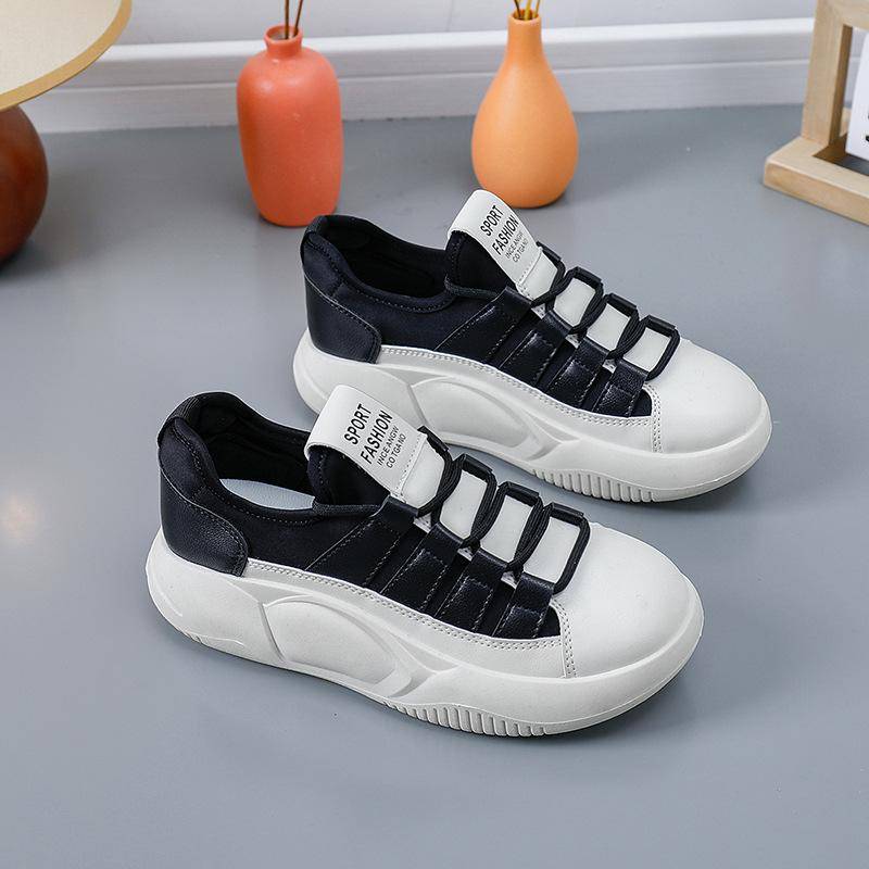 Schuhe im koreanischen Stil Weiß Damen Herbst Neu Ins Studenten Freizeit Streetstyle Schuhe Damen Plateau Erhöhende Board Schuhe 6056 40 von Joom DACH