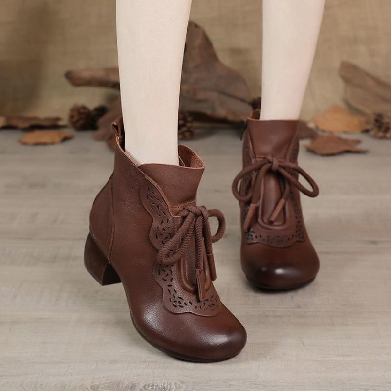 Schuhe im neuen Stil Retro Mama Stiefeletten Damen Rundzehen Mittelhoch Absatz Rutschfest Weichsohlige Stiefeletten 38 braun Schuhe im neuen Stil Retro Mama Stiefeletten Damen Rundzehen Mittelhoch Absatz Rutschfest Weichsohlige Stiefeletten 38 braun von Joom DACH