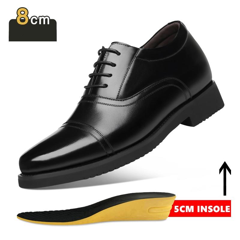 Schuhe mit Erhöhung für Herren, Abendschuhe mit 3/6/8 cm, Herrenschuhe, formelle Schuhe, klassische Business-Schuhe, Luxus-Oxfords für Herren, Anzugschuhe 42 von Joom DACH