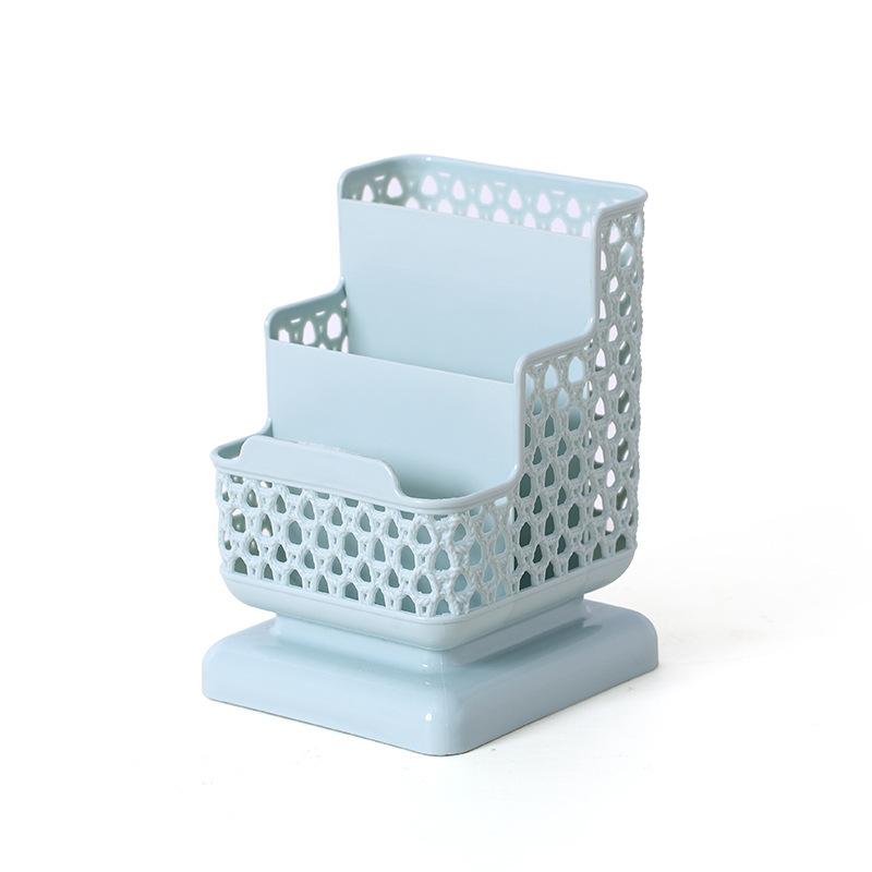 Schulbedarf Make-up Organizer Desktop Aufbewahrungsbox Behälter für Kosmetik Schmuck Schreibwaren blau von Joom DACH