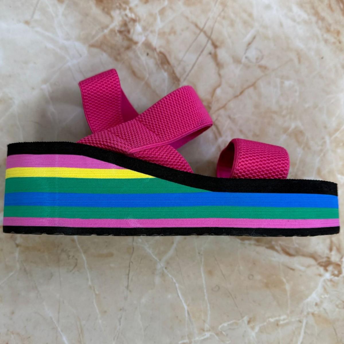 Schwarz-weiße Sandalen im Römerstil für Damen mit dicker Sohle, Design aus Kunsthanfseil, perfekt für den Sommerstil 40 von Joom DACH