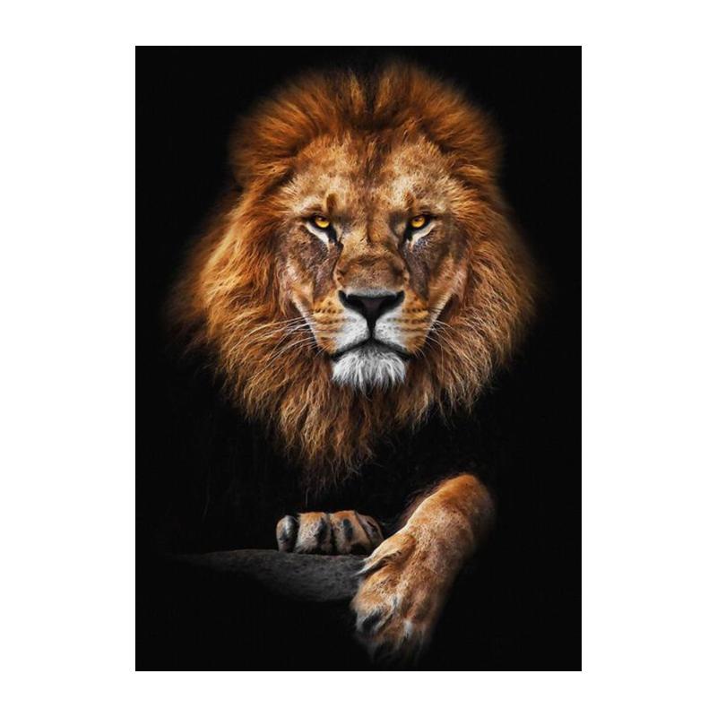 Schwarz-weiße Tiere Kunst Löwe Leinwand Malerei Moderne Poster und Drucke Wandbilder für Wohnzimmer Home Cuadros Dekor 20x30cm von Joom DACH