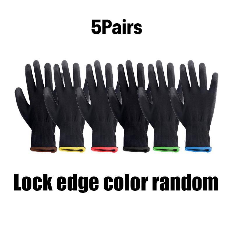 Schwarze, PU-beschichtete Arbeitshandschuhe, atmungsaktiv, rutschfest, für Fabrikmaschinen, Gartenarbeit, Holzbearbeitung, Arbeiten im Freien, Autoreparaturbedarf XL von Joom DACH