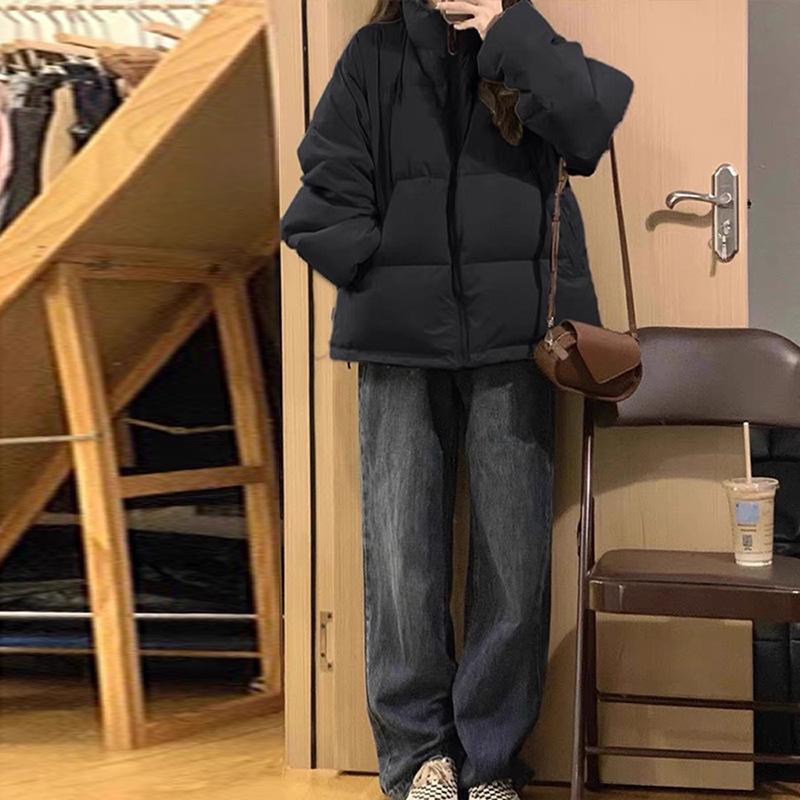 Schwarze Daunenjacke Damen Neu Winter Locker und Vielseitiger Mantel S schwarz von Joom DACH