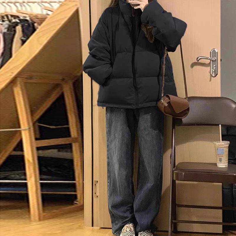 Schwarze Daunenjacke Damen Neu Winter Locker und Vielseitiger Mantel S schwarz von Joom DACH