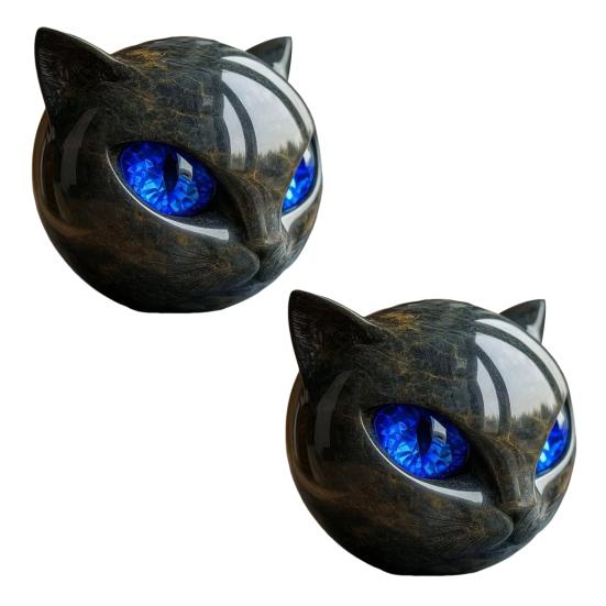 Schwarze Katze Stein Katzenkopf Skulptur Marmor Textur Heilsteine Schwarze Katze 2pcs blau von Joom DACH