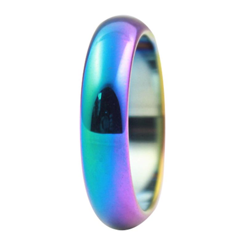 Schwarze Magnetische Hämatit Gebogene Partnerringe - Europäischer & Amerikanischer Modestil für Männer und Frauen Size 11 von Joom DACH