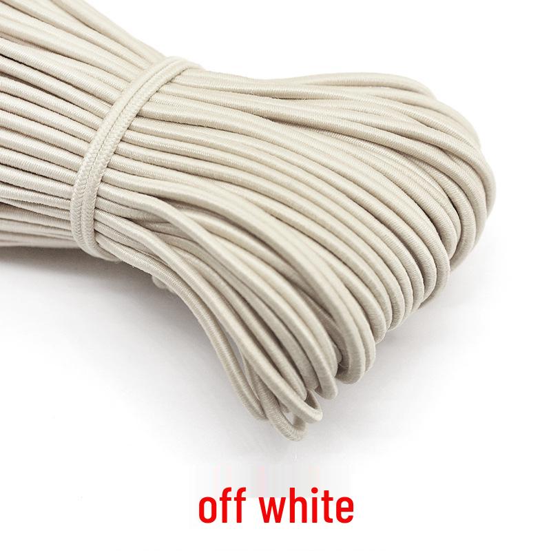 Schwarze Runde Elastische Schnürsenkel - Hochelastische Gummibänder, Bunte Dünne Kordel-Accessoires von Joom DACH