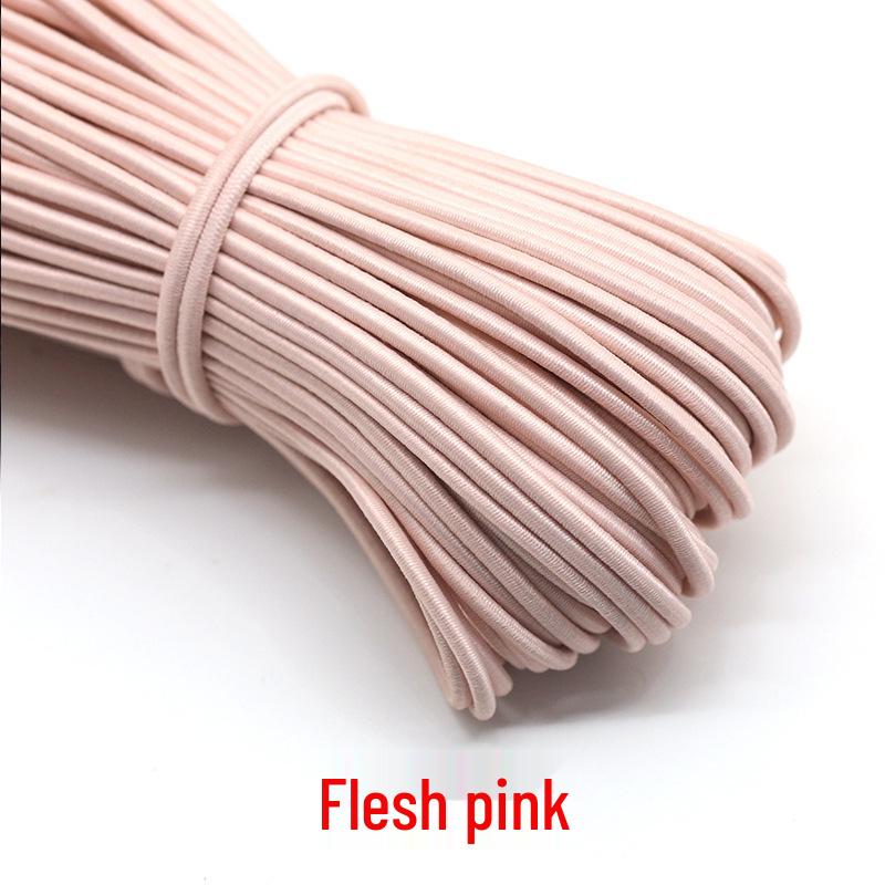 Schwarze Runde Elastische Schnürsenkel - Hochelastische Gummibänder, Bunte Dünne Kordel-Accessoires von Joom DACH