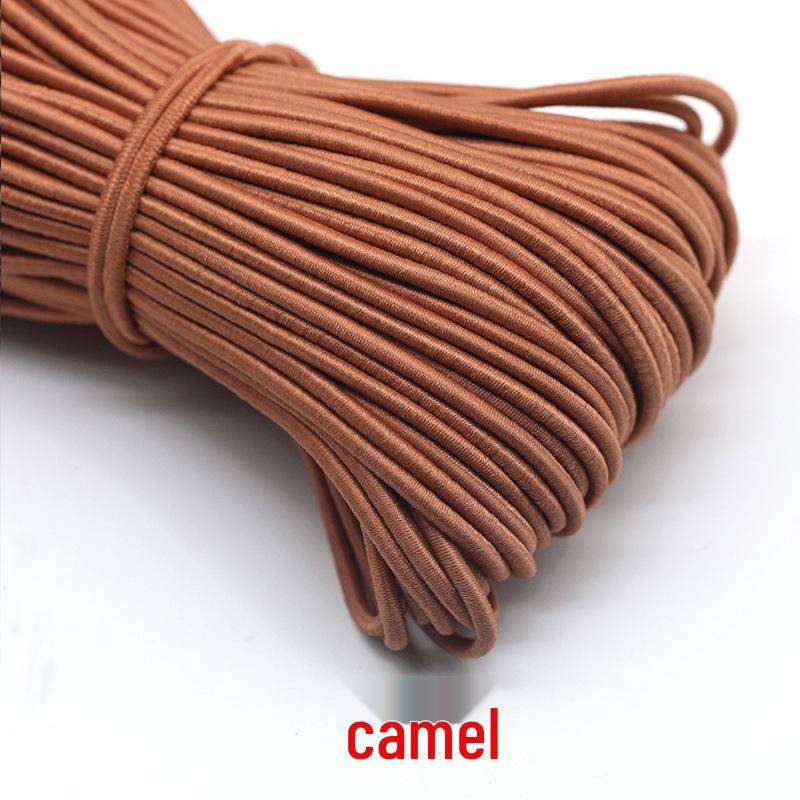 Schwarze Runde Elastische Schnürsenkel - Hochelastische Gummibänder, Bunte Dünne Kordel-Accessoires von Joom DACH