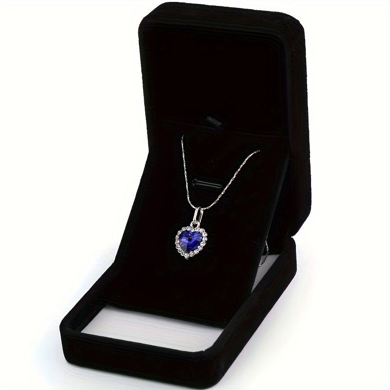 Schwarze Samt Schmuck Geschenkbox für Halskette, Ohrringe, Armband, Ring Verpackung, Heimdekoration, Weihnachtsgeschenk, Neujahrsgeschenk, Geschenk für Männer, Geschenk für Frauen 7 * 10 pendant box schwarz von Joom DACH