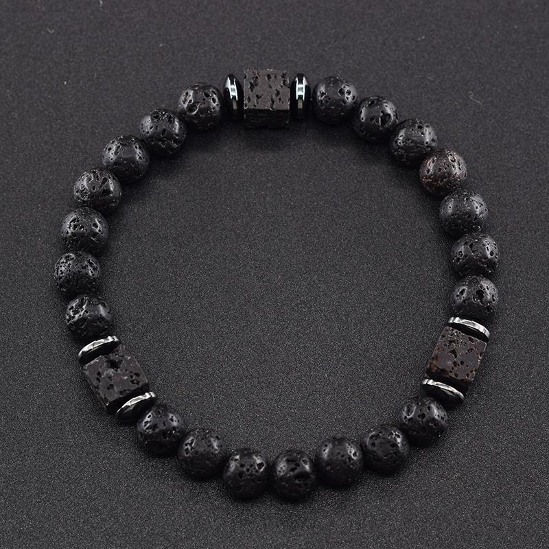 Schwarze Turmalin-Armbänder, Schutz für Männer, Kristall-Armbänder, Chip-Perlen, Chakra, natürliche Edelstein-Armbänder von Joom DACH
