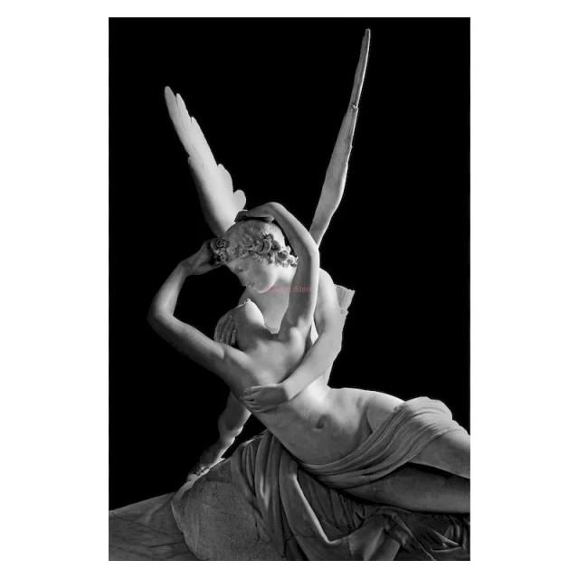 Schwarze antike griechische Götter, Skulpturen, Statue, David, Wandkunst, Leinwandgemälde, nordische Poster und Drucke, Wandbild für Wohnzimmer 50x80cm No Framed von Joom DACH