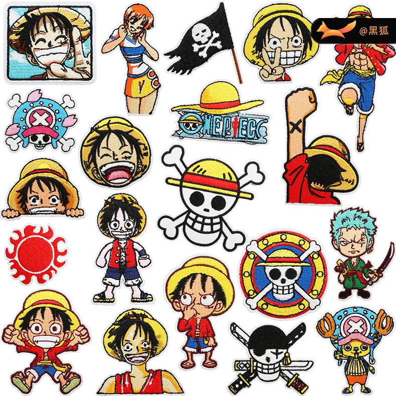 Schwarzer Fuchs Cartoon Animation Charakter Stickerei Stoff Aufkleber Japanischer One Piece Patch Computer Stickerei Aufkleber A set of 20 von Joom DACH