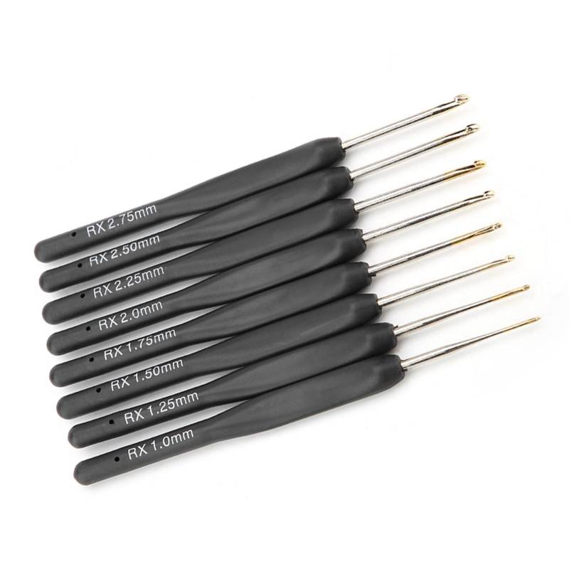 Schwarzer Weichgriff Häkelnadeln Aluminium Haken Set Stricken Weben DIY Basteln Nadeln Kleine Größe weiß Schwarzer Weichgriff Häkelnadeln Aluminium Haken Set Stricken Weben DIY Basteln Nadeln Kleine Größe weiß von Joom DACH