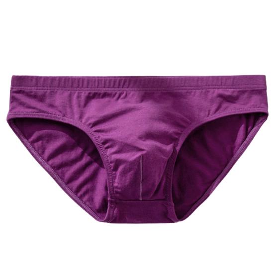 Schweißabsorbierende, ultraleichte Herren-Slips, stilvolle Herren-Unterhosen in Übergröße 2XL violett von Joom DACH