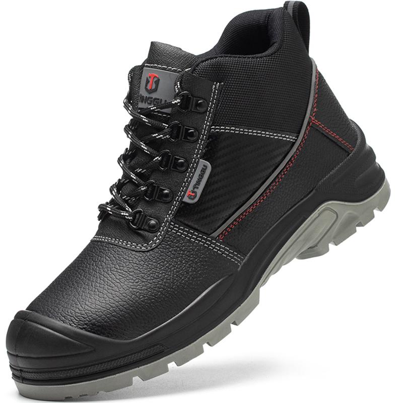 Schweißer-Arbeitsstiefel für Herren, Sicherheitsschuhe, durchtrittsicher, unzerstörbare Schuhe, Sicherheitsstiefel mit Stahlkappe für Herren, Arbeitsschuhe 42 von Joom DACH