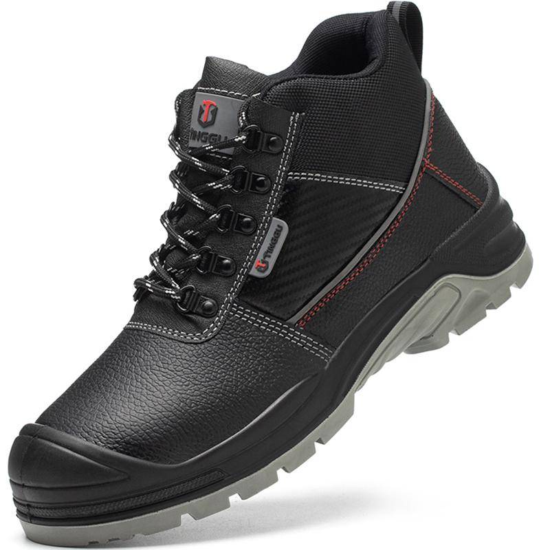 Schweißer-Arbeitsstiefel für Herren, Sicherheitsschuhe, durchtrittsicher, unzerstörbare Schuhe, Sicherheitsstiefel mit Stahlkappe für Herren, Arbeitsschuhe 42 von Joom DACH