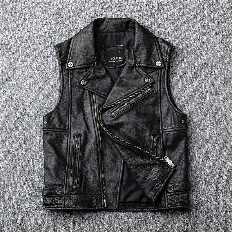 Schwere Motorrad Harley Weste Vintage Do Old Head Layer Leder Lederjacke Leder Motorradbekleidung Mode Männer 4XL von Joom DACH