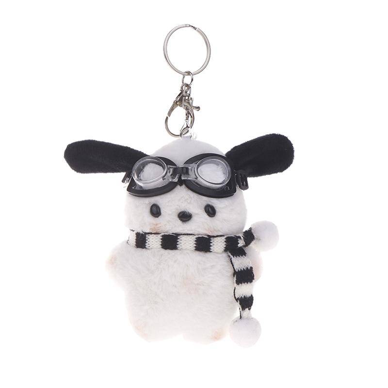 Schwimmbrille Pochacco Plüschtier Cartoon Schal Welpe Anhänger Weiche Angefüllte Puppe Schlüsselanhänger Auto Schlüsselanhänger Rucksack Tasche Dekor von Joom DACH