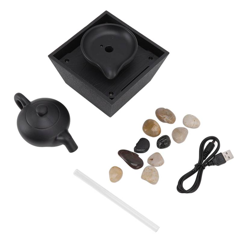 Schwimmende Teekanne Wasserbrunnen Ornament USB 5V Batterie Stromversorgung Tischplatte Wasserfall Dekoration von Joom DACH
