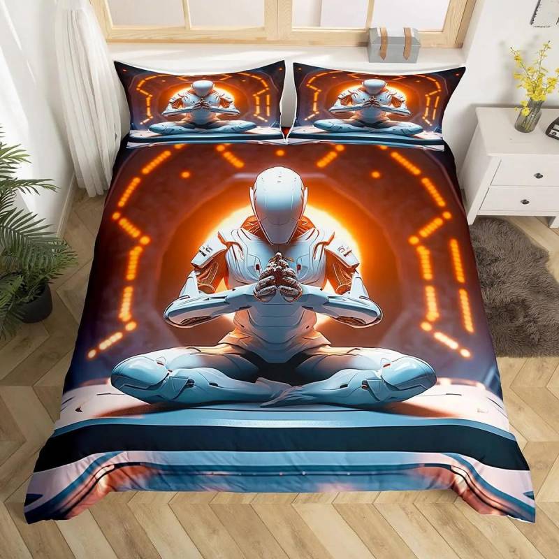 Science-Fiction Bettwäsche Bettbezug Einzelgröße Sternenklar 3D-gedrucktes Dekor Bettset Weiches Mikrofaser-Bettwäscheset US Twin(172x218cm) von Joom DACH
