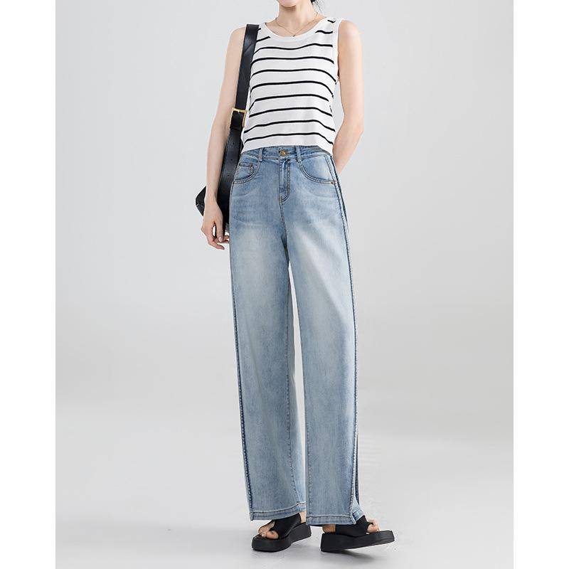 Scimitar Jeans für Damen Frühling und Sommer Neuer lässiger Stil Locker und vielseitig Bananenhose Weitbeinige Hose Kleine Version 3XL von Joom DACH