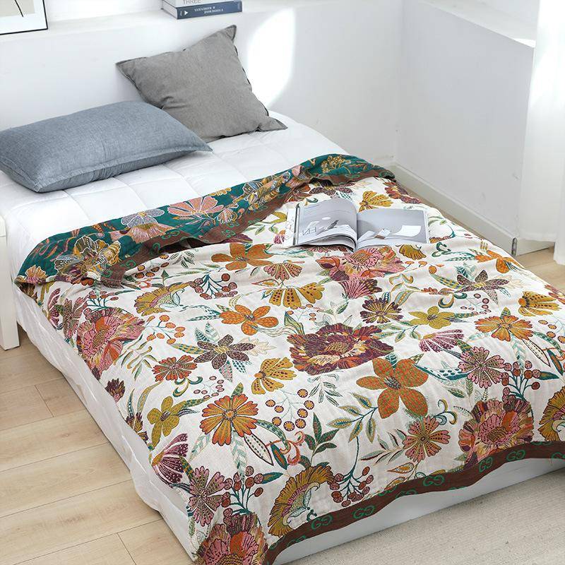 Sechs-Schicht Gaze Handtuch Decke Baumwolle Erwachsene Verdickung Handtuch Decke Kinder Sommer Quilt Sommer Dünne Abdeckung Decke Quilt 200X230cm von Joom DACH