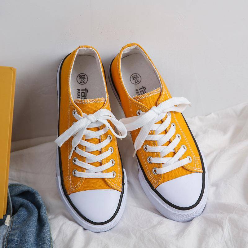 Segeltuchschuhe Trend Plus Size Paar Schuhe Joker Atmungsaktive vulkanisierte Herren Neue Herrenschuhe 42 gelb von Joom DACH