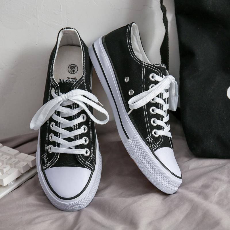 Segeltuchschuhe Trend Plus Size Paar Schuhe Joker Atmungsaktive vulkanisierte Herren Neue Herrenschuhe 45 schwarz von Joom DACH