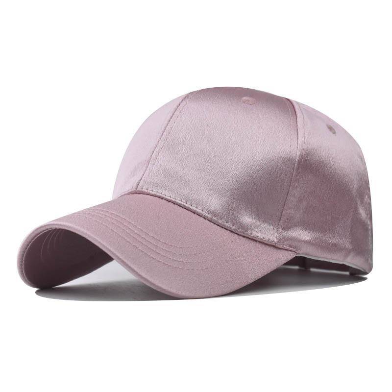 Seide Satin Frauen Männer Baseball Caps Glänzend Einfache Korea Sonnenhut Sommer Baseball Hüte Hip Hop Visier Hut 54-60cm von Joom DACH