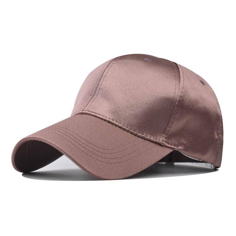 Seide Satin Frauen Männer Baseball Caps Glänzend Einfache Korea Sonnenhut Sommer Baseball Hüte Hip Hop Visier Hut 54-60cm von Joom DACH