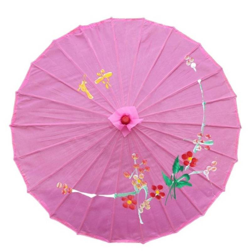 Seidenölpapier Regenschirm Chinesischer traditioneller faltbarer Tanzschirm Klassischer Tanz 56cm/22.05in rosa von Joom DACH