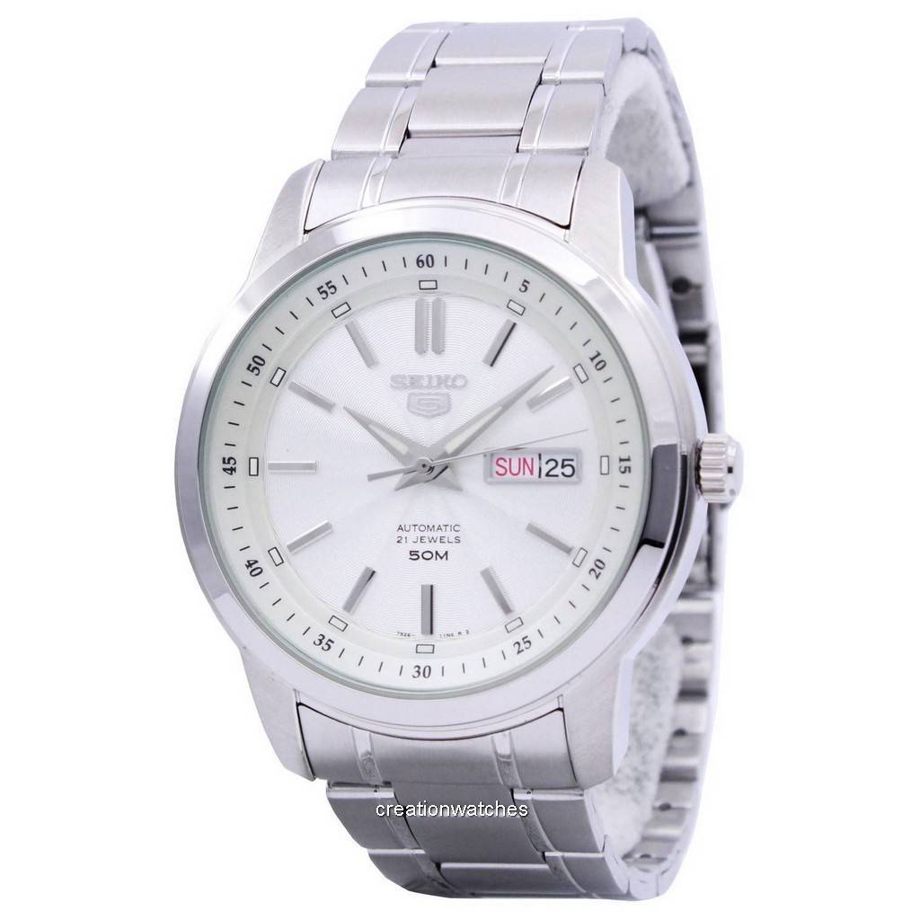 Seiko 5 Automatik 21 Steine SNKM83 SNKM83K1 SNKM83K Herrenuhr weiß von Joom DACH