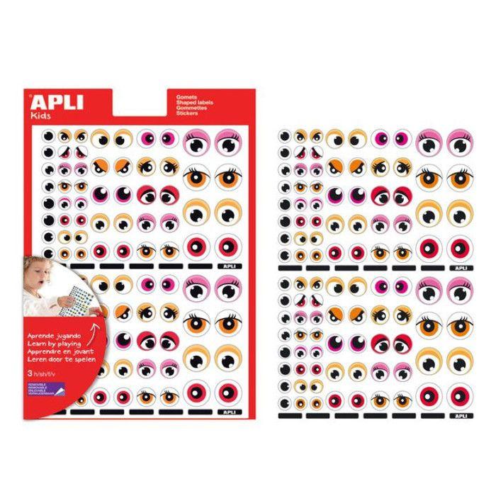 Selbstklebende Aufkleber Augen rosa/orange 312 Stück von Joom DACH