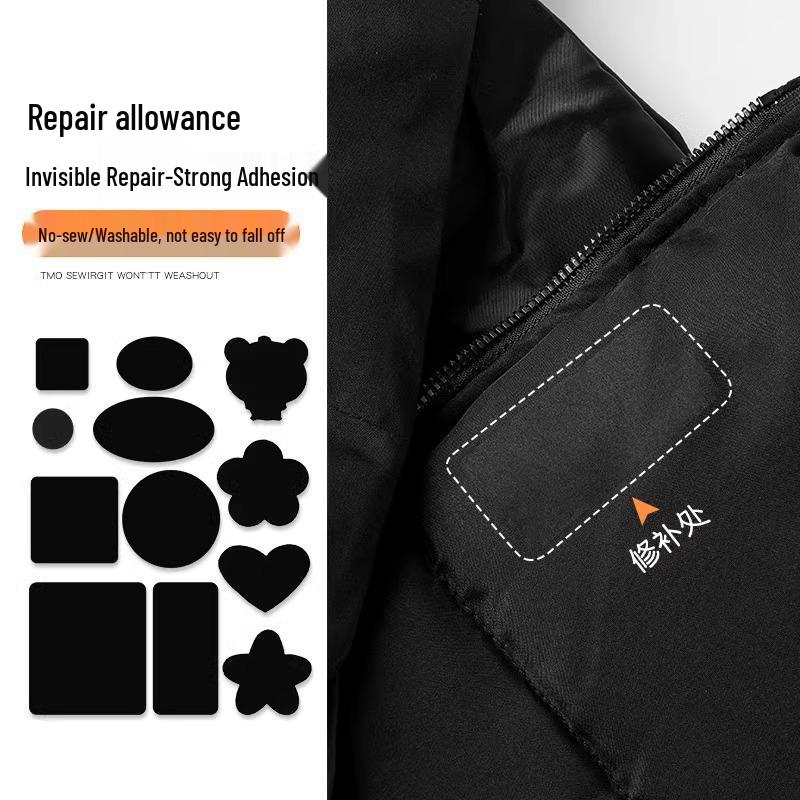 Selbstklebender Daunenjacken-Reparaturflicken - Nähen nicht erforderlich, nahtloser, waschbarer Stoffflicken zum Flicken von Löchern in Kleidung Light Purple Enhanced Adhesive Patch von Joom DACH