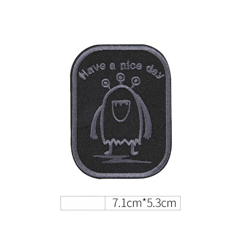 Selbstklebender Kleiderflicken-Aufkleber Nahtlose Daunenjacken für Damen und Herren mit Löchern und nahtlose Reparaturstickerei Hochwertiger nahtloser Stoffaufkleber happy monsters von Joom DACH