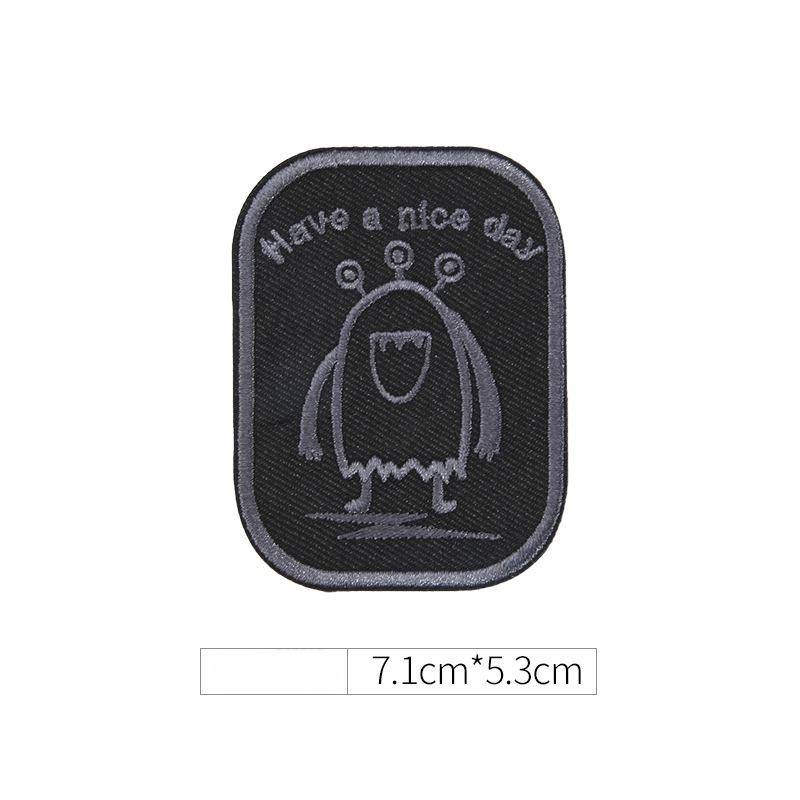 Selbstklebender Kleiderflicken-Aufkleber Nahtlose Daunenjacken für Damen und Herren mit Löchern und nahtlose Reparaturstickerei Hochwertiger nahtloser Stoffaufkleber happy monsters von Joom DACH