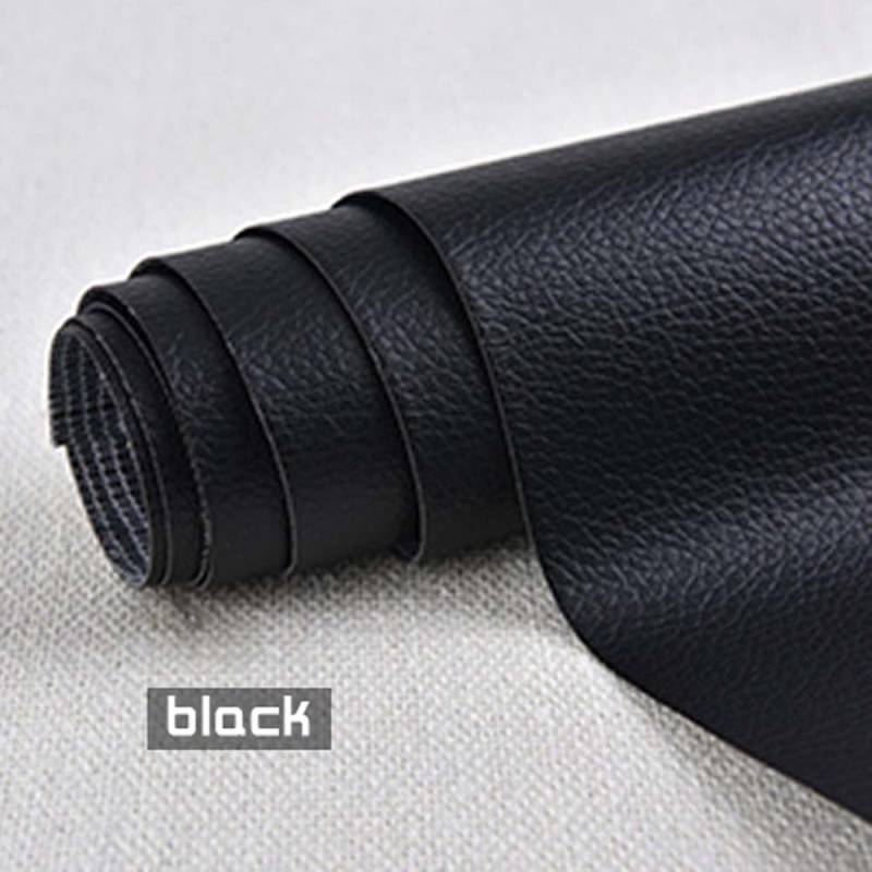 Selbstklebender Leder-Reparatur-Aufkleber für Autositz, Sofa, Zuhause, Leder-Reparatur, Farbreparatur-Patch, Leder-Zubehör 25cm*30cm schwarz von Joom DACH