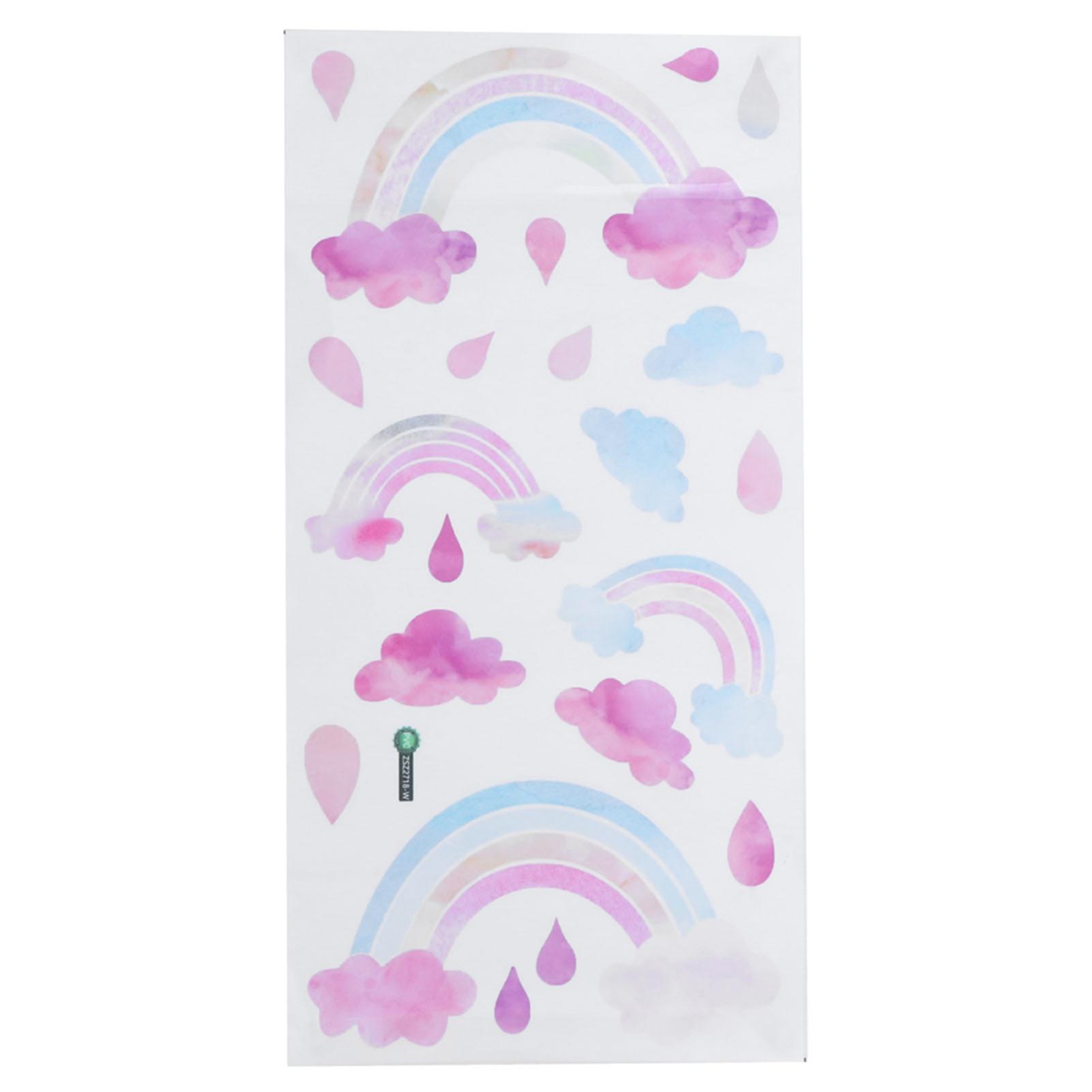 Selbstklebender Wandsticker Niedliches Wolken-Regentropfen-Muster Aufkleber Kinderzimmer Schlafzimmer Dekor von Joom DACH