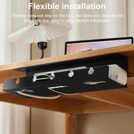 Selbstklebendes Lagerregal, starke Tragfähigkeit, einfache Installation, Kabelmanagementkorb für Computertische, vielseitiger Kabel-Organizer schwarz Selbstklebendes Lagerregal, starke Tragfähigkeit, einfache Installation, Kabelmanagementkorb für Computertische, vielseitiger Kabel-Organizer schwarz von Joom DACH