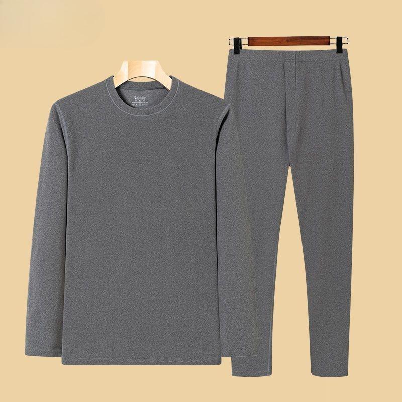 Selbstwärmender doppelseitiger Herren-Thermo-Unterwäscheanzug aus deutschem Samt - Verdicktes Fleece Herbst-Winter-Outfit (1/2 Stk.) XXXL for 150-170 lbs von Joom DACH