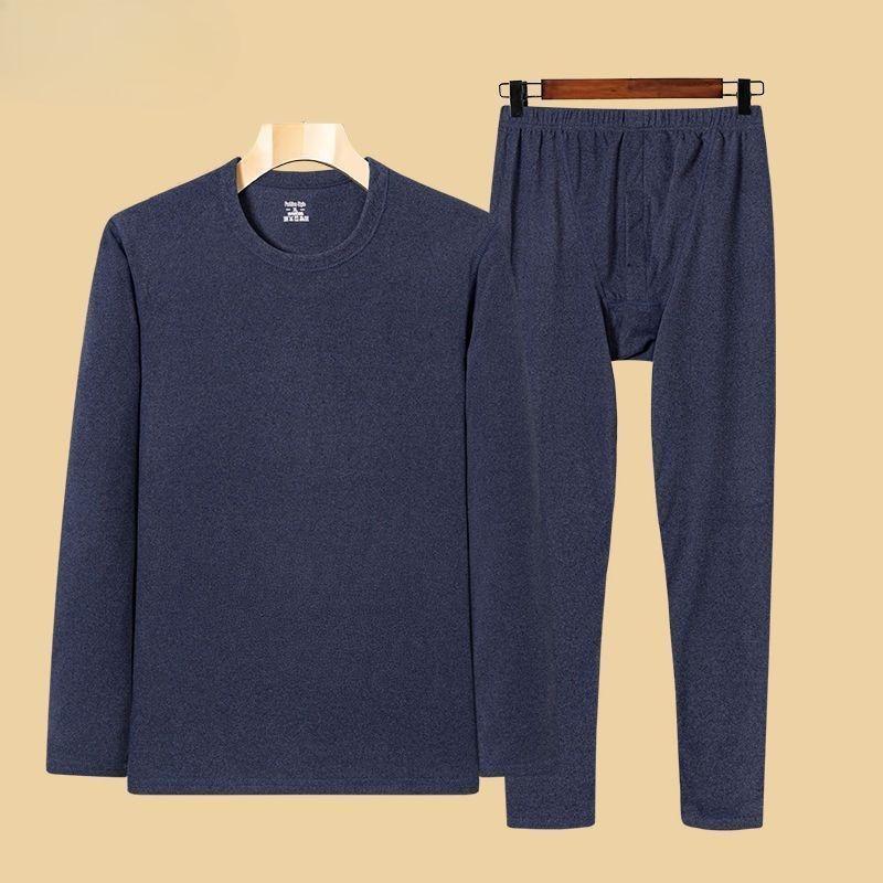 Selbstwärmender doppelseitiger Herren-Thermo-Unterwäscheanzug aus deutschem Samt - Verdicktes Fleece Herbst-Winter-Outfit (1/2 Stk.) XXXXXL for 190-210 lbs von Joom DACH